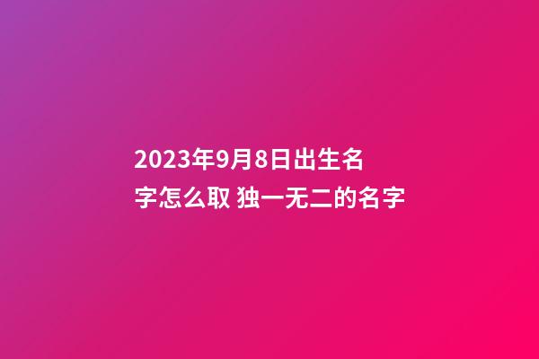 2023年9月8日出生名字怎么取 独一无二的名字